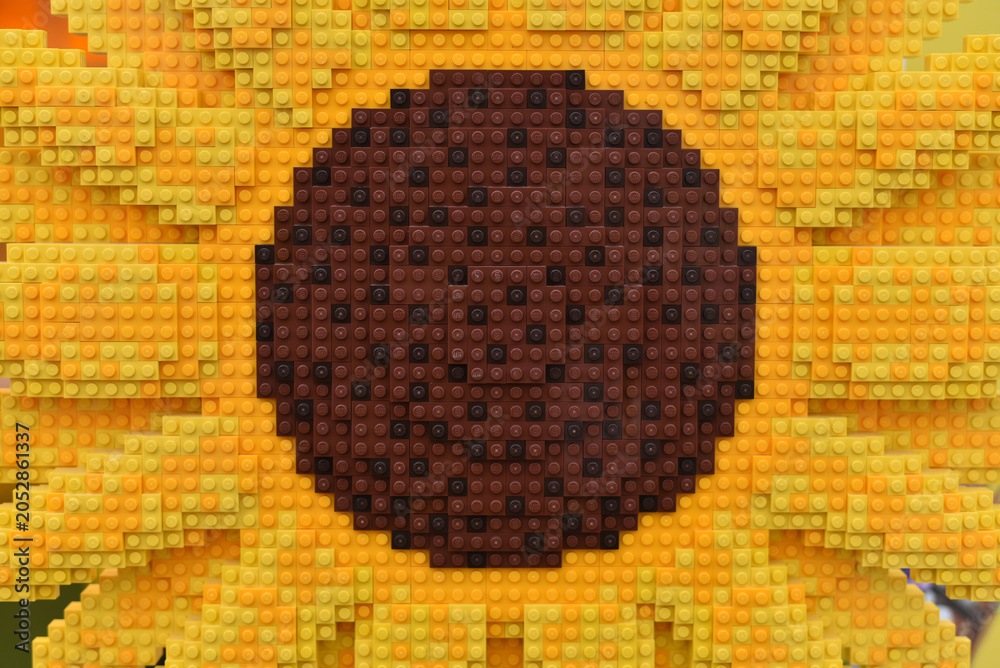 Naklejka premium Lego sunflowers