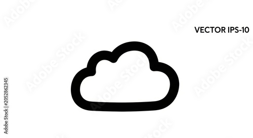 Cloud icon vector graphic symbol.