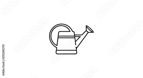 Simple line art watering can icon.
