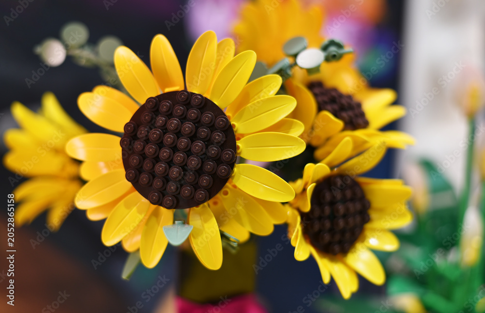 Naklejka premium Lego sunflowers