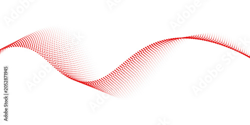 Photos Red dotted wave line pattern