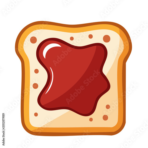 Cartoon peanut butter sandwich illustration