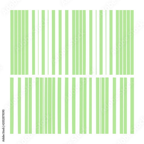 Minimal green stripe pattern on white background