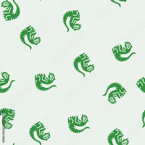 Photos tail cute monster vector glyph seamless pattern tail cute monster sign illustrat