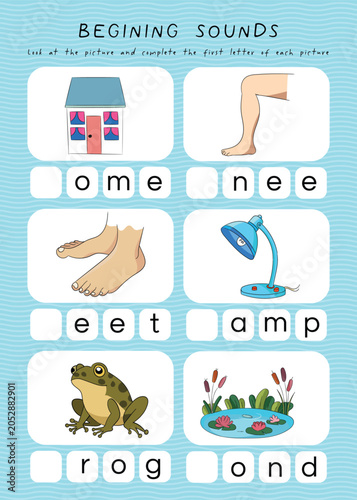 First letter of the word  worksheets