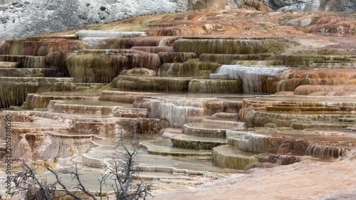 Mound Spring and Jupiter Terrace, Mammoth Hot Springs, Yellowstone