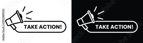 Принти на полотні Take Action Speech Bubble