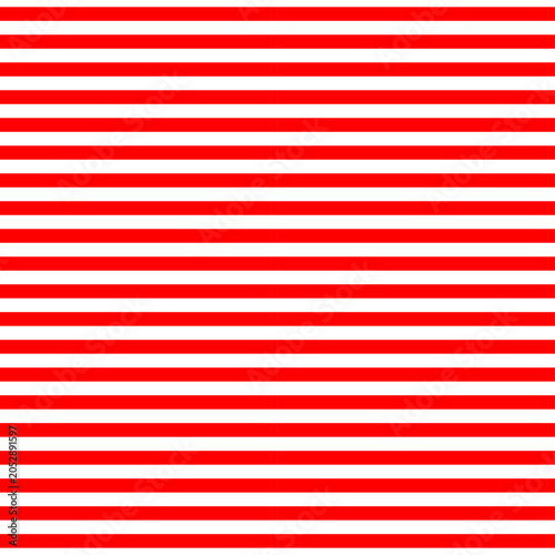 Seamless candy cane horizontal red and white stripes pattern background