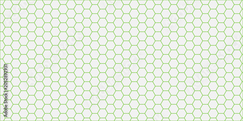 Konstfotografi Light green hexagon honeycomb tessellation pattern, geometric abstract grid back