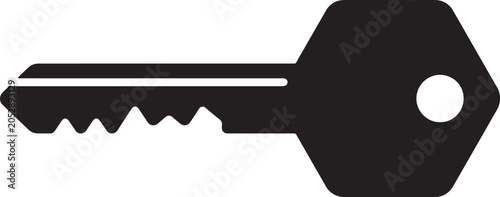 фотографія Minimalist also transparent background, black key outline, with toothed edge, an