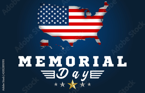 Memorial Day Concept with American Flag, Honor and Remembrance of Fallen Soldiers