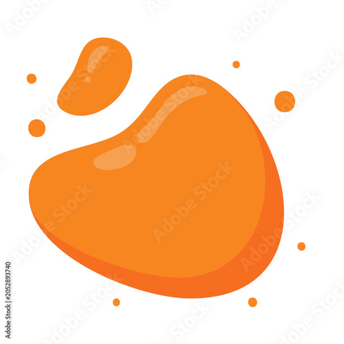 Orange abstract shape illustration