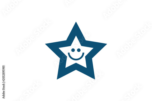 Cuadro en lienzo Joyful star character with a friendly smile, boosting popularity and favorites