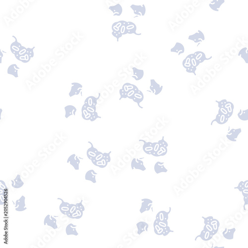 Bild auf Leinwand coli bacillus domestic animal vector glyph seamless pattern coli bacillus domest