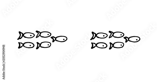 Photography Hand Drawn Fish School Doodle Brushes