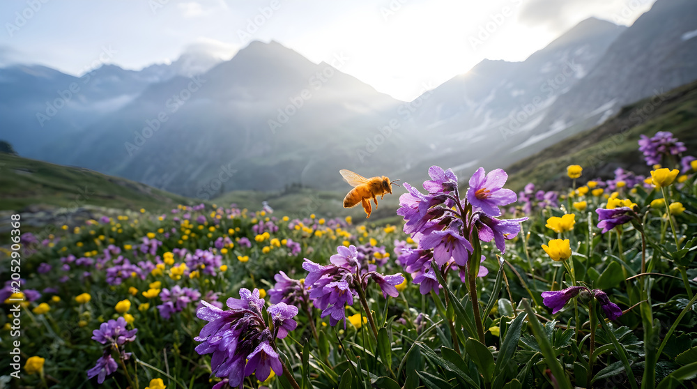 Fototapeta premium spring flowers in the mountains
