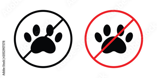 Картината върху платно Forbidden dog pet sign