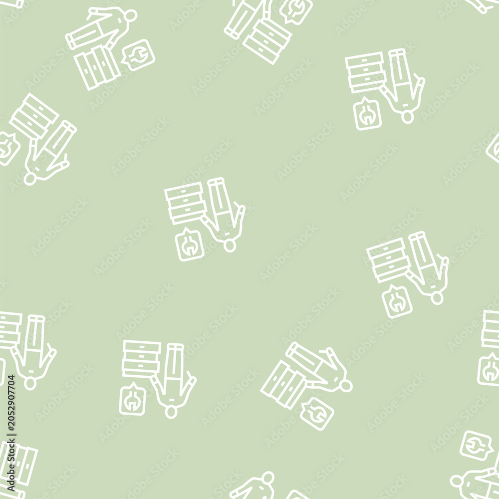 Obraz premium furniture assembler vector line seamless pattern furniture assembler sign illustration