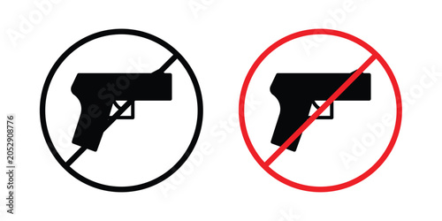 Fotografía Gun Not Allowed Sign