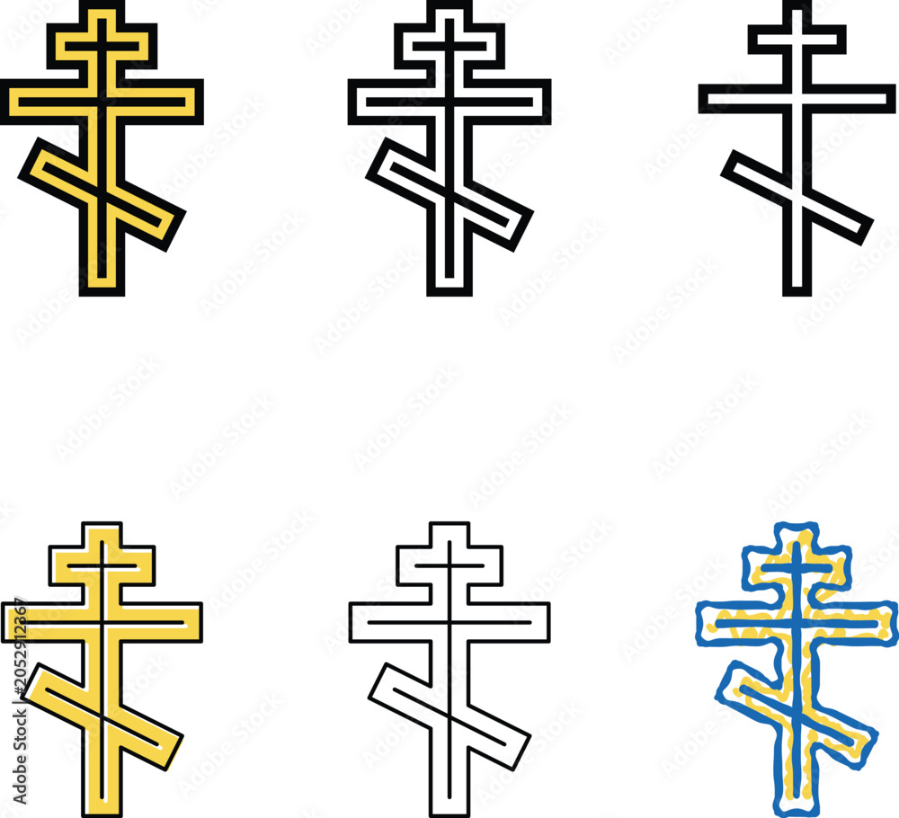 Obraz premium crucifixion christianity color icon vector. crucifixion christianity sign. isolated symbol styleset