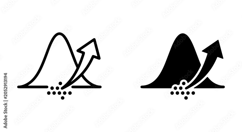 Fototapeta premium Statistical Growth Icons, Data Analysis Vectors, Performance Increase Symbols