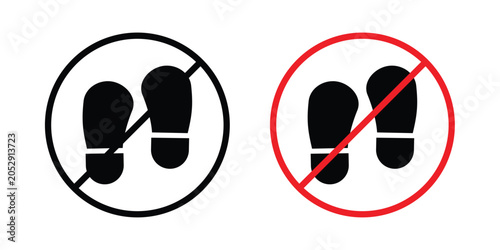 Schilderij op canvas No foot print sign