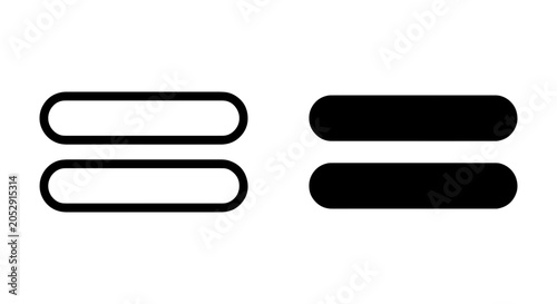 Foto Equality Symbol Vector Icons, Equal Sign Graphics, Comparison Icons, Balance Sym