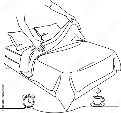 259_Making a bed morning rout_traced