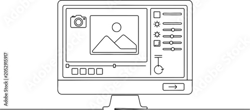 331_An outline of a photo edi_traced
