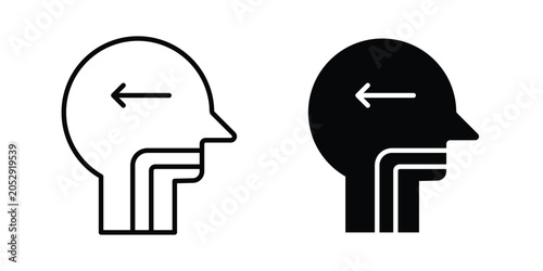 Canvas Print Swallowing reflex icon