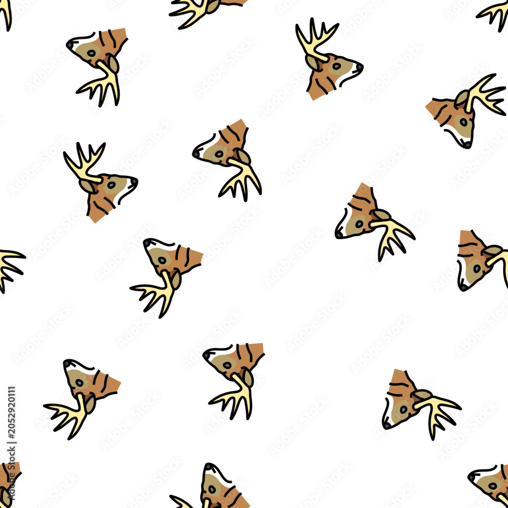Fototapeta premium deep animal zoo vector seamless pattern deep animal zoo sign illustration