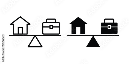 Fotografie work life balance icon
