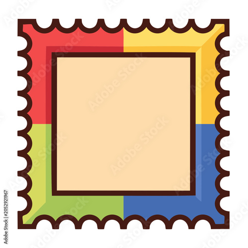 Colorful postage stamp design