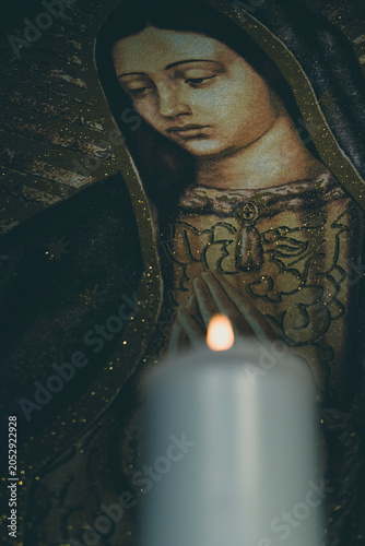 Painting of the Virgin of Guadalupe.
