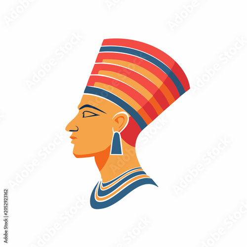 Nefertiti Profile Illustration