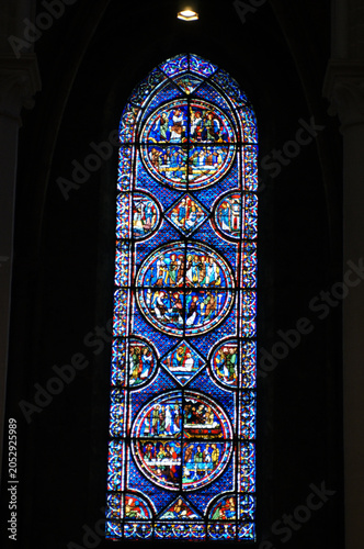 Vitrail, Cathédrale Notre-Dame de Chartres, France
