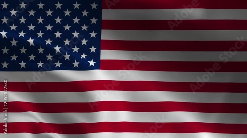 USA National Flag Waving Background