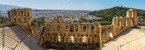 Schilderij op canvas Odeon of Herodes Atticus, a stone Roman theatre built in AD 161, located on the