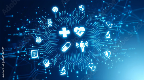Healthcare technology and medical innovation concept
