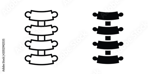 Quadro su tela Human spine icon