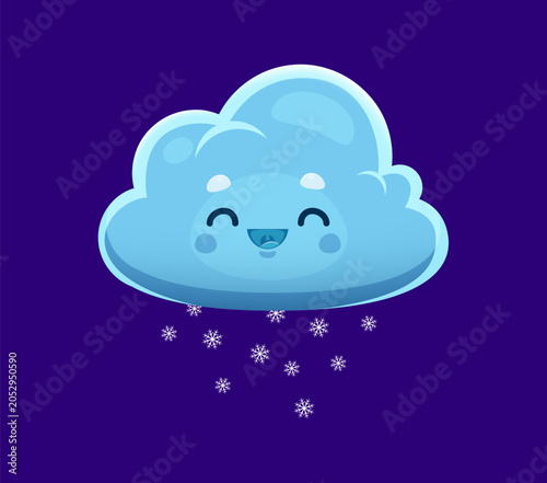 Φωτογραφία Cartoon funny weather snow character