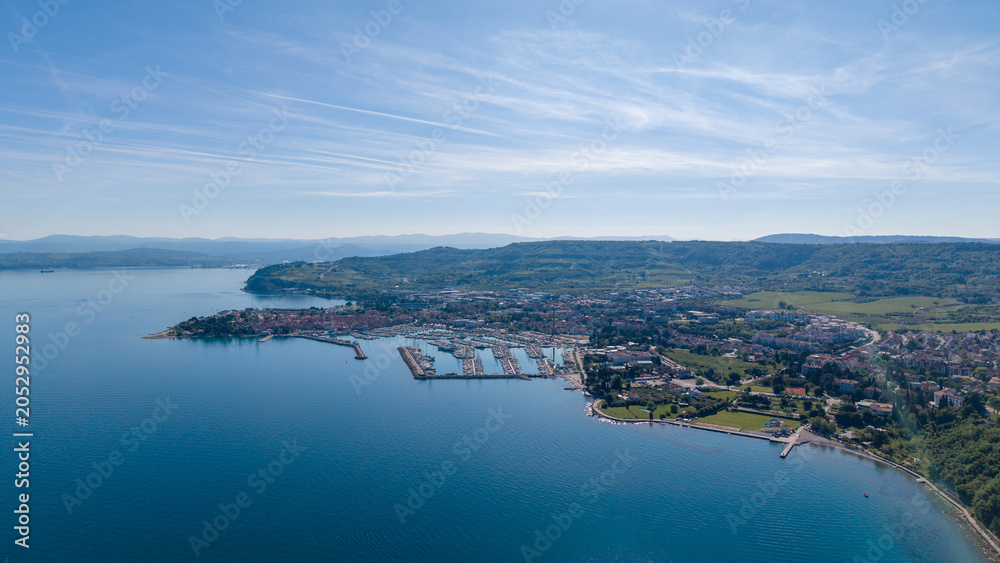 Naklejka premium Aerial View of Izola, Slovenia