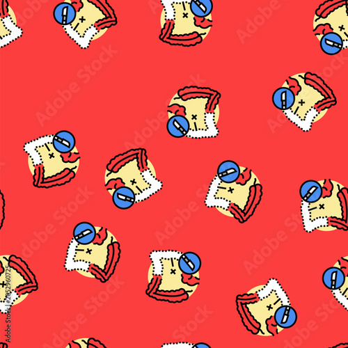 Foto bowel resection surgery doctor vector seamless pattern bowel resection surgery d
