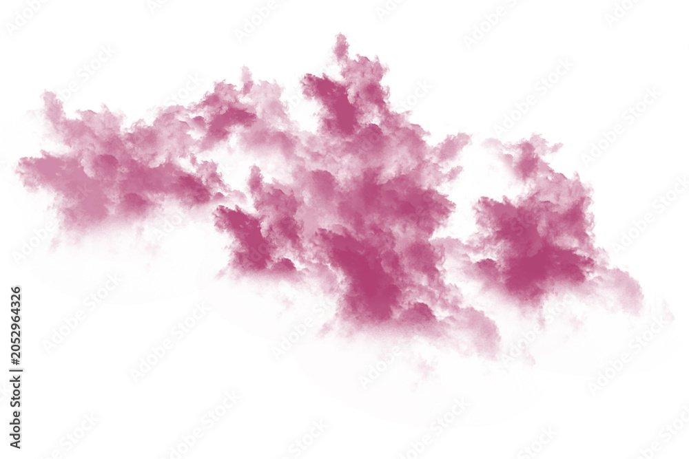 Fototapeta premium Abstract Pink Cloud Smoke Shape Element PNG Transparent
