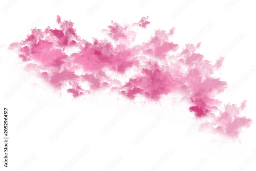 Fototapeta premium Abstract Pink Cloud Smoke Shape Element PNG Transparent