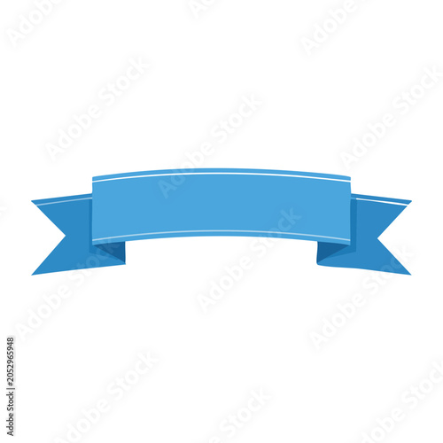 Minimalist blue banner with white border