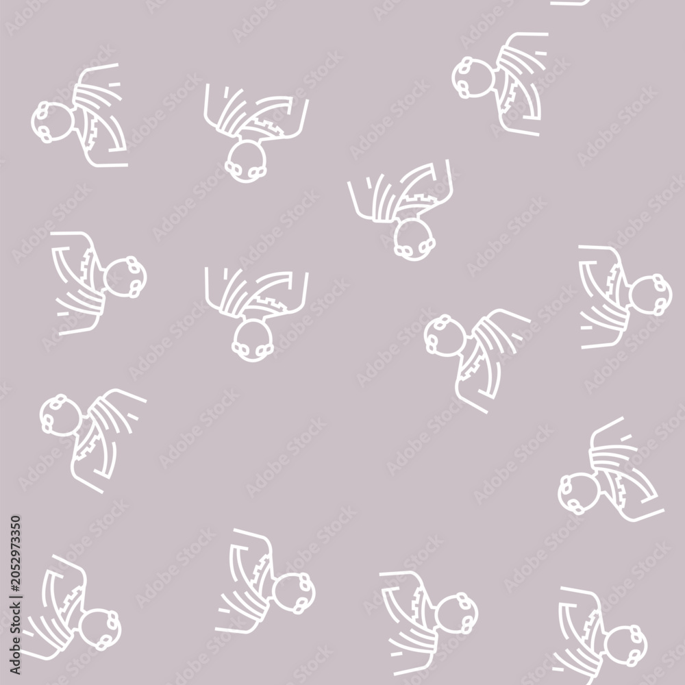 Naklejka premium emperor ancient rome vector line seamless pattern emperor ancient rome sign illustration