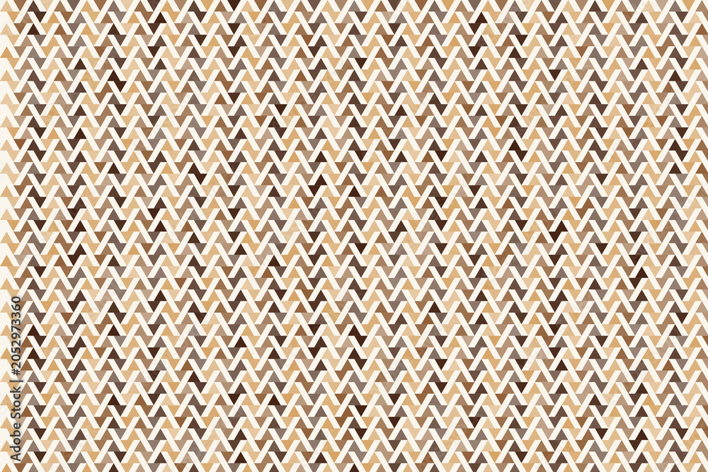 Fototapeta premium Seamless geometric pattern with interwoven triangular shapes in warm earthtoned colors