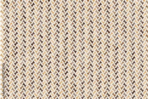 Tableau sur toile Seamless geometric pattern with interwoven triangular shapes in warm earthtoned