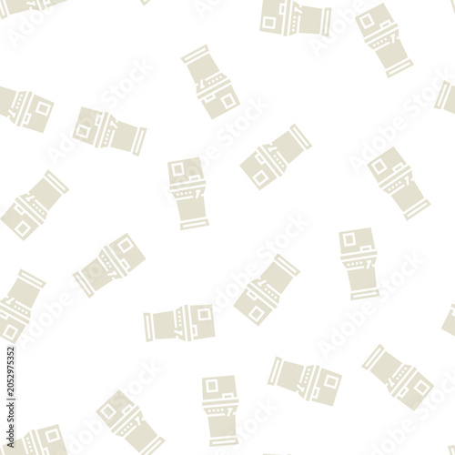 Schilderij op canvas slot machine geek vector glyph seamless pattern slot machine geek sign illustrat